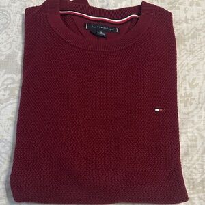 Tommy Hilfiger Men's Deep Red Crewneck Sweater